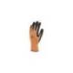 GUANTES DELTAPLUS POLIESTER IMPREGANDO LATEX PALMA Y DEDOS COLOR NARANJA FLUOR/NEGRO TALLA 7