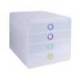 FICHERO DE CAJONES SOBREMESA MARCA EXACOMPTA POP BOX TRANSLUCIDO 4 CAJONES MULTICOLOR