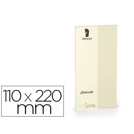 SOBRE MARCA ROSSLER COLORETTI DL AMERICANO COLOR MARMOL CREMA 110X220 MM PACK DE 5 UNIDADES