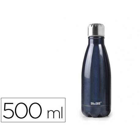 BOTELLA PORTALIQUIDOS IBILI ACERO INOXIDABLE TERMO AZUL CAPACIDAD 500 ML