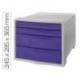 FICHERO CAJONES DE SOBREMESA ESSELTE COLOUR BREEZE PLASTICO 4 CAJONES LAVANDA