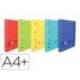 CARPETA CON RECAMBIO MARCA OXFORD EUROPEANBINDER LIVE&GO POLYFOAM 4 ANILLAS 35 MM CUADRO 5 MM DIN A4+ COLORES SURTIDOS