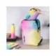 PLUMIER ESCOLAR MARCA MILAN COLECCION SUNSET DOBLE CREMALLERA CON ACCESORIOS COLOR NEGRO 198X143X40 MM