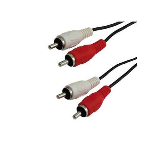 Cable RCA Mediarange longitud 3 metros audio y video 2 conectores