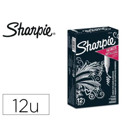 ROTULADOR SHARPIE PERMANENTE FINO METALLIC COLOR PLATA