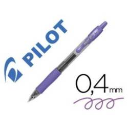 BOLIGRAFO PILOT G-2 COLOR VIOLETA TINTA GEL RETRACTIL SUJECION DE CAUCHO