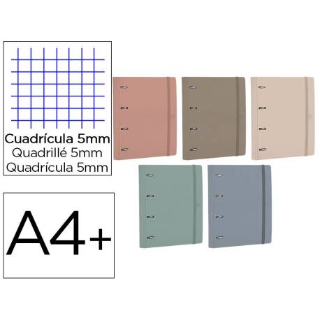 CARPETA ANILLAS MARCA OXFORD EUROPEANBINDER FOREST DIN A4+ CON RECAMBIO CUADRO 5MM