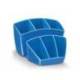 Organizador sobremesa CEP 143x158x93 mm 8 Compartimentos Plástico Azul