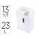 Destructora de Documentos HSM Shredstar X13 Corte en partículas 13 Hojas 23L Nivel seguridad P-4 Blanco