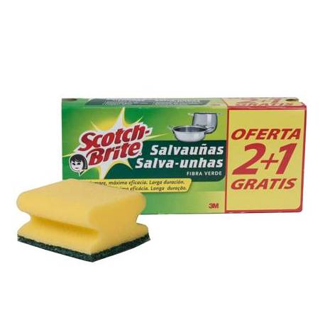 Estropajo salvauñas Scotch brite fibra verde