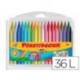 Lapices cera Plastidecor 36 unidades colores surtidos