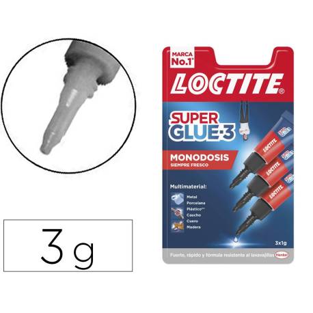 Pegamento Instantaneo loctite Super Glue 3 x1 gr