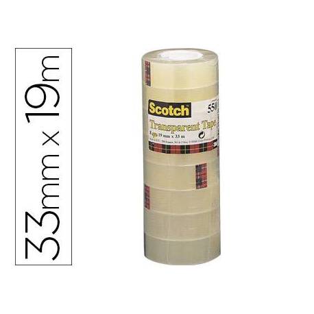 Cinta adhesiva Scotch acordeon 550 pack 8 unidades