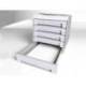 Fichero cajones de sobremesa q-connect 305x370x215 mm bandeja organizadora superior 5 cajones color gris opaco