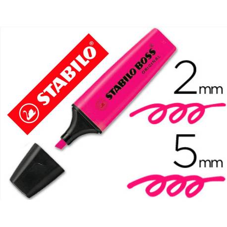 Rotulador Stabilo Boss 70 rosa