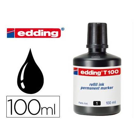 Tinta permanente rotulador Edding T-100 negro