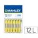 Lapices cera blanda Manley caja 12 unidades color verde amarillo claro