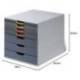Fichero cajones Durable plastico aplilables 7 cajones gris