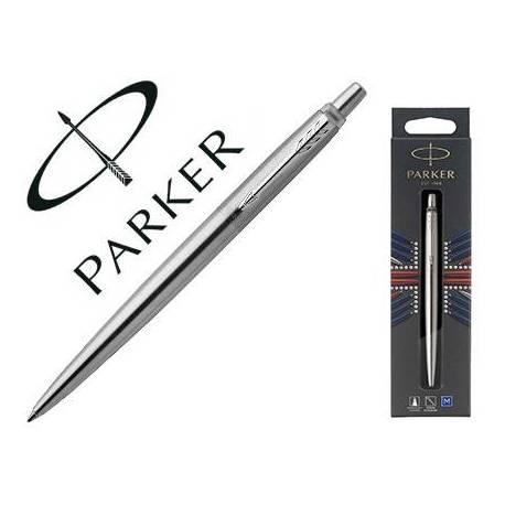 Bolígrafo Parker Jotter Core Bond Street Acero Tinta Color Azul