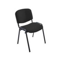 SILLA ROCADA CONFIDENTE ESTRUCTURA METALICA TAPIZADA EN TELA IGNIFUGA COLOR NEGRA 57X81X48 CM