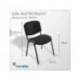 SILLA ROCADA CONFIDENTE ESTRUCTURA METALICA TAPIZADA EN TELA IGNIFUGA COLOR NEGRA 57X81X48 CM
