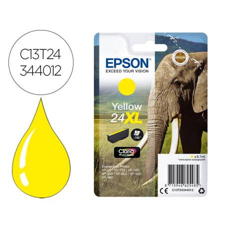 CARTUCHO INK-JET EPSON 24XL COLOR AMARILLO C13T24344012
