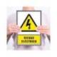PICTOGRAMA ARCHIVO 2000 RIESGO ELECTRICO PVC AMARILLO LUMINISCENTE 210X297 MM