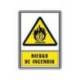 PICTOGRAMA ARCHIVO 2000 RIESGO DE INCENDIO PVC AMARILLO LUMINISCENTE 210X297 MM