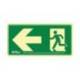 PICTOGRAMA ARCHIVO 2000 SALIDA DE EMERGENCIA IZQUIERDA PVC VERDE LUMINISCENTE 224X300 MM