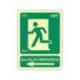 PICTOGRAMA ARCHIVO 2000 SALIDA DE EMERGENCIA IZQUIERDA PVC VERDE LUMINISCENTE 224X300 MM