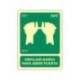 PICTOGRAMA ARCHIVO 2000 EMPUJAR BARRA PARA ABRIR PUERTA PVC VERDE LUMINISCENTE 224X300 MM