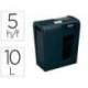 DESTRUCTORA DE DOCUMENTOS REXEL SECURE S5 EU CAPACIDAD 5H GRAPAS CLIPS TARJETAS Y CD PAPELERA 10 L