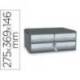 FICHERO CAJONES DE SOBREMESA CEP MOOV UP RECICLADO 80% CON CERRADURA RECICLADO 80% 3 CAJONES GRIS