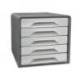 FICHERO CAJONES DE SOBREMESA CEP 5 CAJONES COLOR GRIS 288X360X270 MM