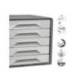 FICHERO CAJONES DE SOBREMESA CEP 5 CAJONES COLOR GRIS 288X360X270 MM