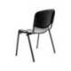 SILLA ROCADA CONFIDENTE ESTRUCTURA METALICA RESPALDO Y ASIENTO EN POLIMERO NEGRO