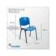 SILLA MARCA ROCADA CONFIDENTE ESTRUCTURA METALICA RESPALDO Y ASIENTO EN POLIMERO COLOR AZUL