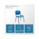 SILLA MARCA ROCADA CONFIDENTE ESTRUCTURA METALICA RESPALDO Y ASIENTO EN POLIMERO COLOR AZUL
