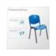 SILLA MARCA ROCADA CONFIDENTE ESTRUCTURA METALICA RESPALDO Y ASIENTO EN POLIMERO COLOR AZUL