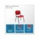 SILLA MARCA ROCADA CONFIDENTE ESTRUCTURA METALICA RESPALDO Y ASIENTO EN POLIMERO COLOR ROJO