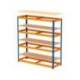 ESTANTERIA METALICA AR STABIL XL 200X150X60 CM 4 ESTANTES 430 KG POR ESTANTE BANDEJA DE MADERA SIN TORNILLOS