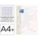 Recambio Oxford DIN A4 + 4 taladros 90 gr cuadrícula 5mm color blanco