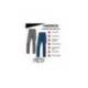PANTALON DE TRABAJO DELTAPLUS CINTURA ELASTICA 5 BOLSILLOS GRIS / NEGRO TALLA S