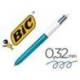 BOLIGRAFO BIC CUATRO COLORES AZUL PUNTA DE 1 MM