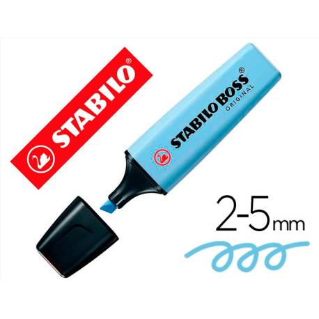 ROTULADOR STABILO BOSS FLUORESCENTE 70 AZUL NUBLADO
