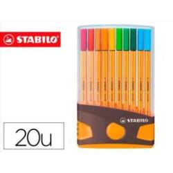 ROTULADOR STABILO PUNTA DE FIBRA COLOR PARADE ANTRACITA/NARANJA ESTUCHE DE 20 UNIDADES COLORES SURTIDOS