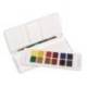 Acuarela Daler Rowney Aquafine Travel Set con pincel Caja 12 colores