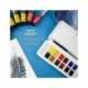 Acuarela Daler Rowney Aquafine Travel Set con pincel Caja 12 colores