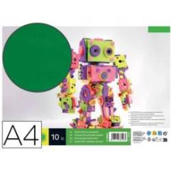 Goma Eva Liderpapel verde paquete de 10 hojas