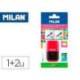 SACAPUNTAS MILAN COMPACT PLASTICO 2 USOS CON GOMA + 2 RECAMBIOS DE GOMA
